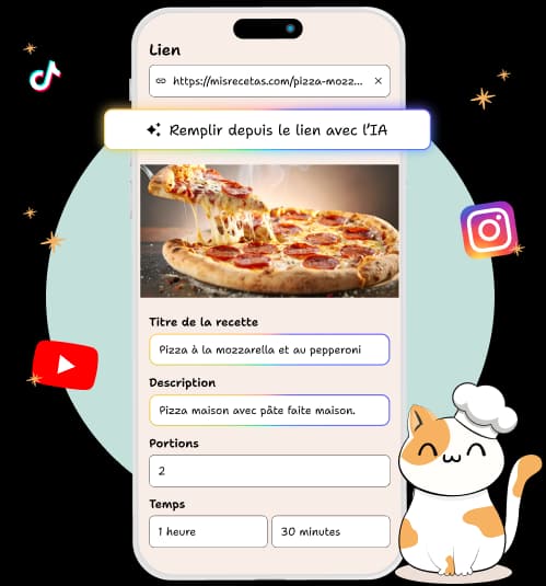 Recette importée avec l’IA depuis un lien dans YouMealPlan