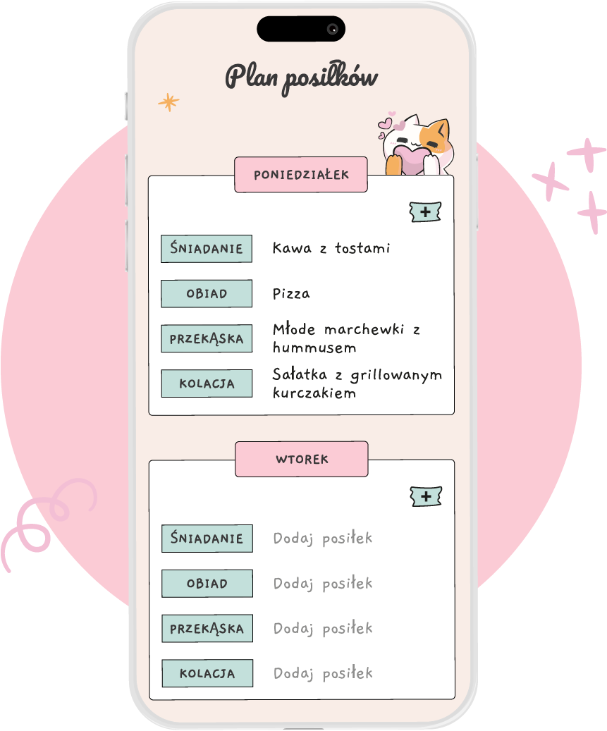 Tygodniowe menu YouMealPlan na telefonie