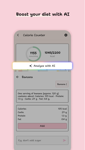 Obtenez des informations nutritionnelles pour vos recettes · application YouMealPlan : Android