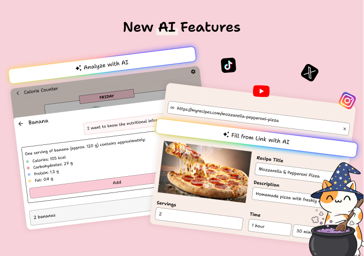 Save any recipe with AI in seconds · YouMealPlan app: macOS
