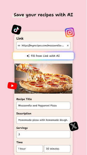 Importez des recettes de vos sites préférés · application YouMealPlan : Android