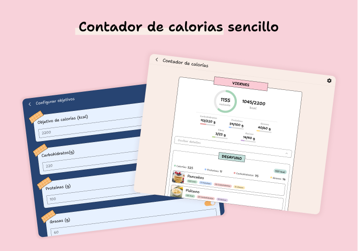 Consulta tus calorías y macros de cada día · app YouMealPlan: macOS