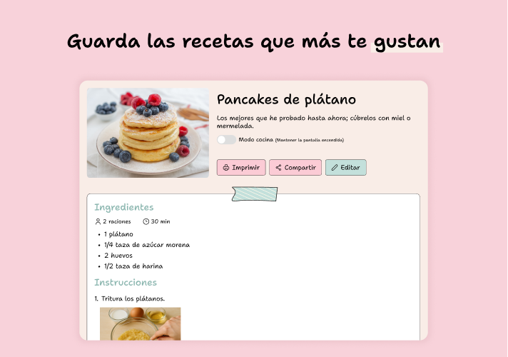 Revisa y edita tus recetas antes de guardarlas · app YouMealPlan: macOS