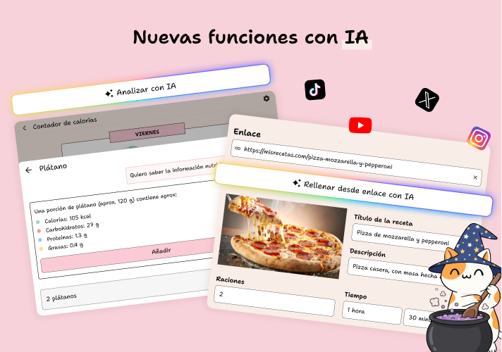 Guarda tus recetas con IA en segundos · app YouMealPlan: macOS