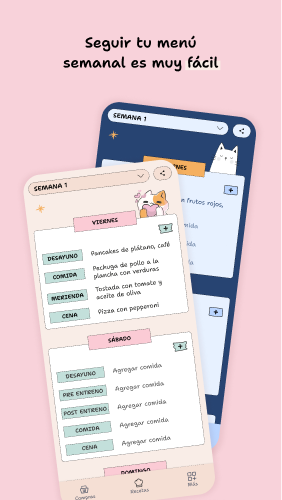 Planifica tu menú semanal · app YouMealPlan: Android